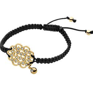 Dyrberg/Kern Abine Swarovski crystal and textile bracelet